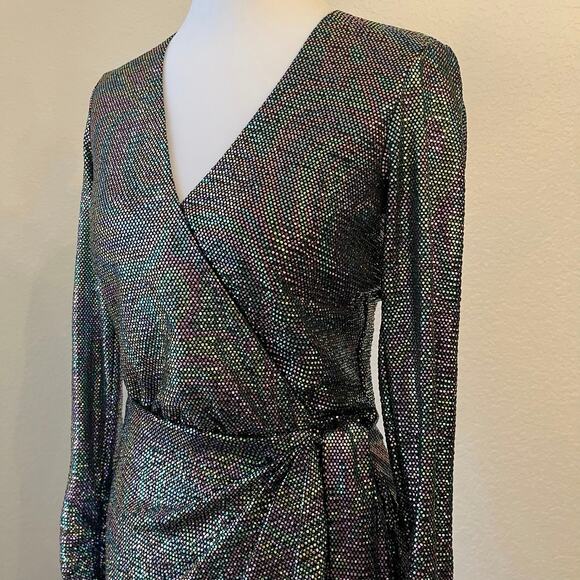 Show Me Your Mumu Kimora Mini Dress XS Iridescent Sparkle Shimmer Holiday NYE - Picture 4 of 14